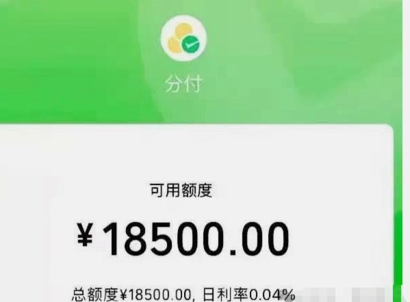 微信分付套出来怎么用